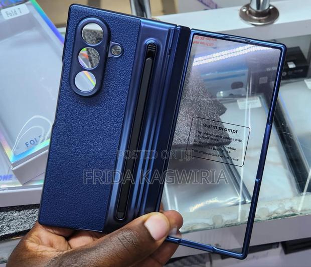 Samsung Galaxy Fold 6 Leather Case With Protector And Pen - thumbnail 3