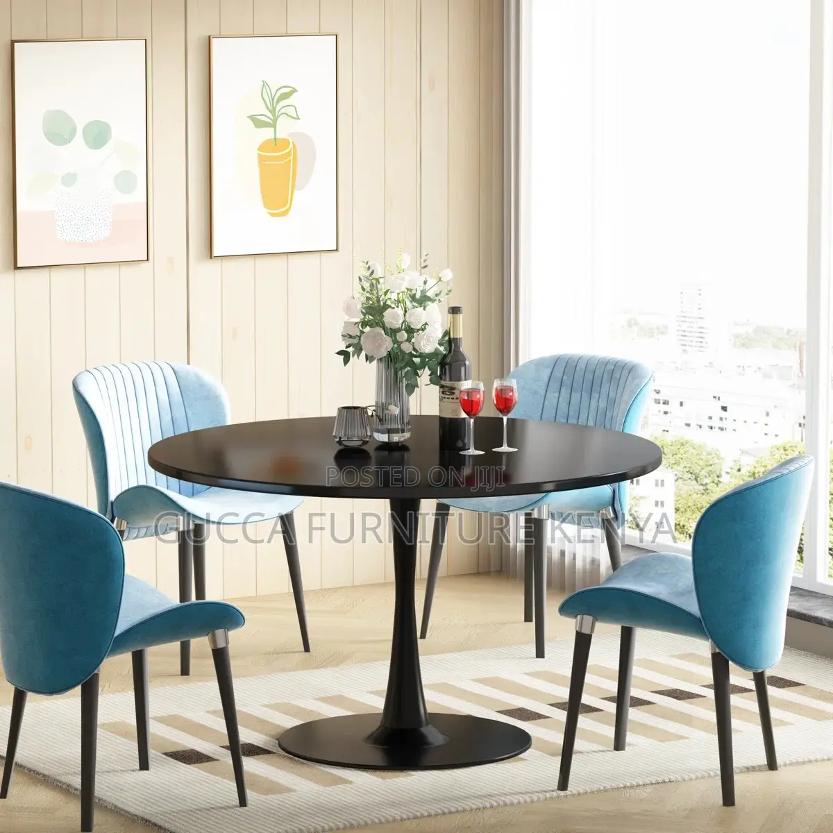 Marble Round Home Office Dining Table