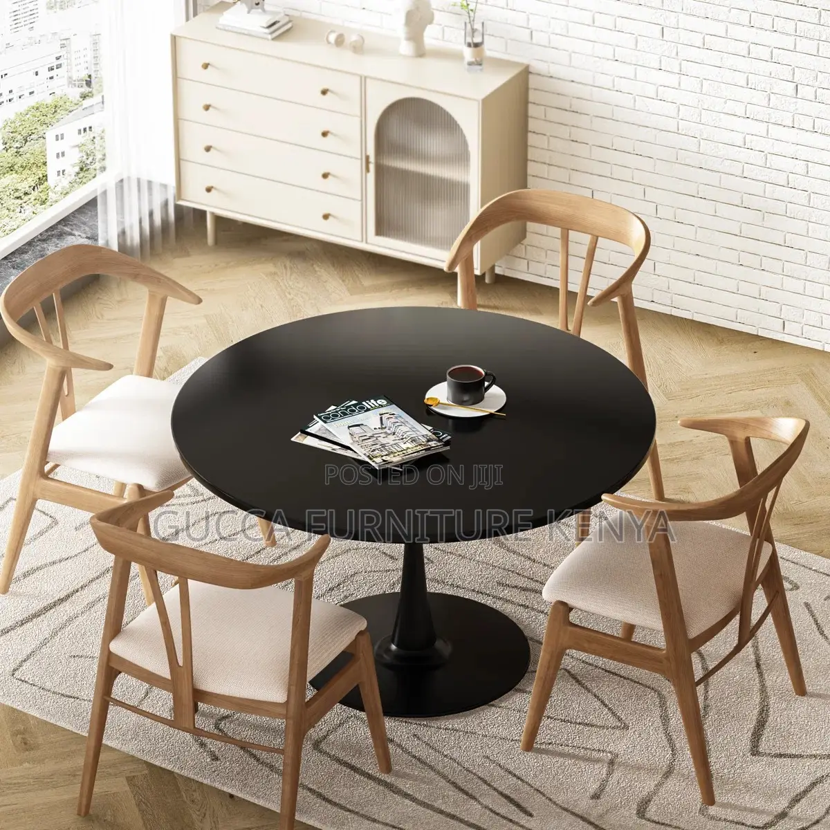 Marble Round Home Office Dining Table