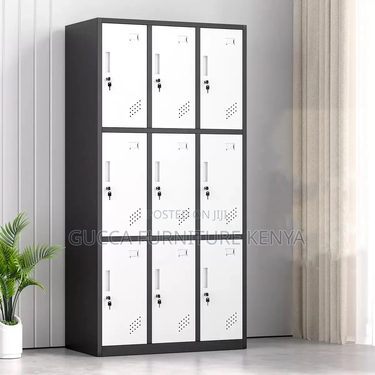 9-doors Metallic Office Locker Cabinet