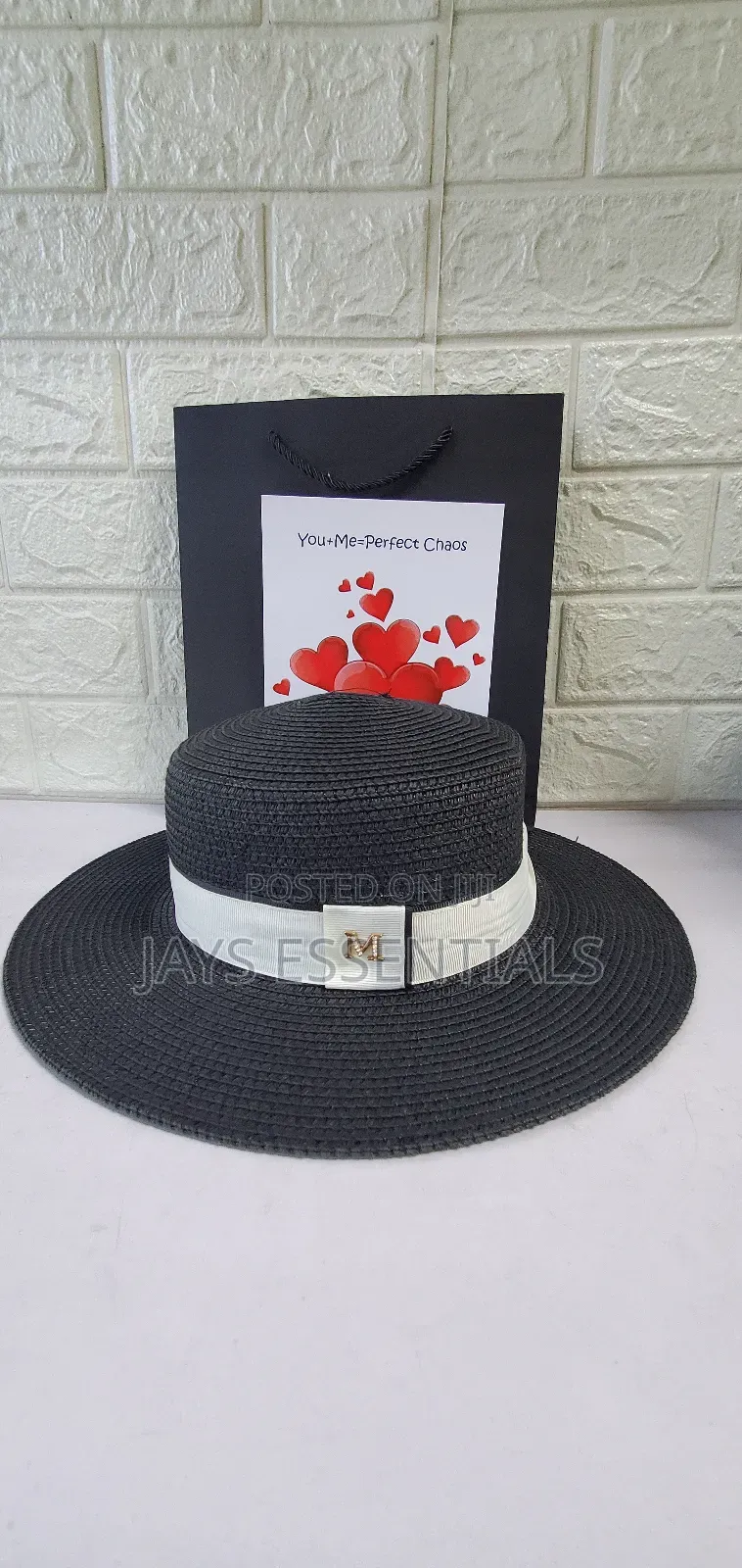 Classic Summer Valentines Gift- Straw Hats,Gift Bag,Valentines Card