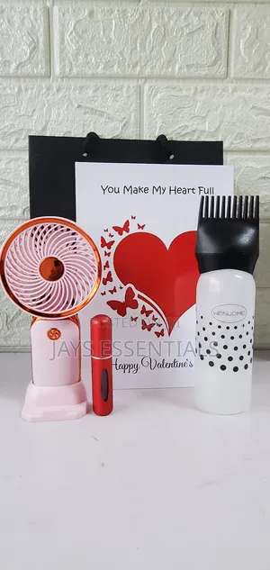 Care Comfort Valentines Package -Fan,Root Hair Oil Comb, Atomizer