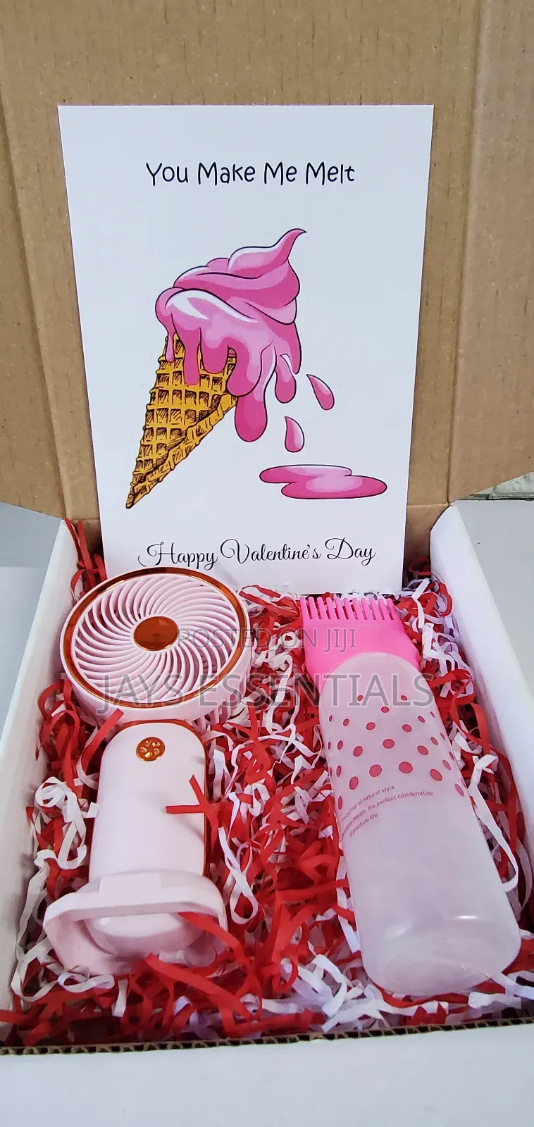 Care Comfort Valentines Package -Fan,Root Hair Oil Comb, Atomizer