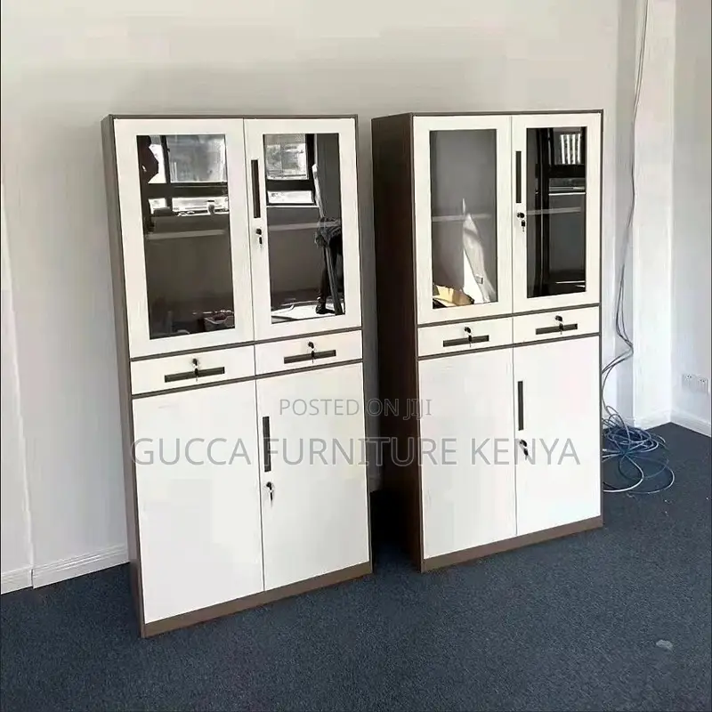 2-door Glass Front Office Filling Cabinet