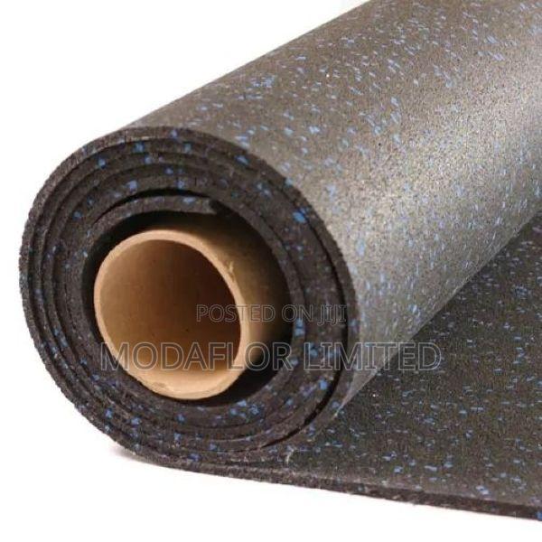 Gym Rubber Mat 5mm – Blue Speckled | Shock Noise Reduction - main view