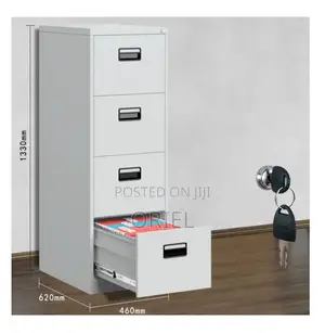 Office Cabinets; Lock Key 4-Drawer Office Filing Storage Unit