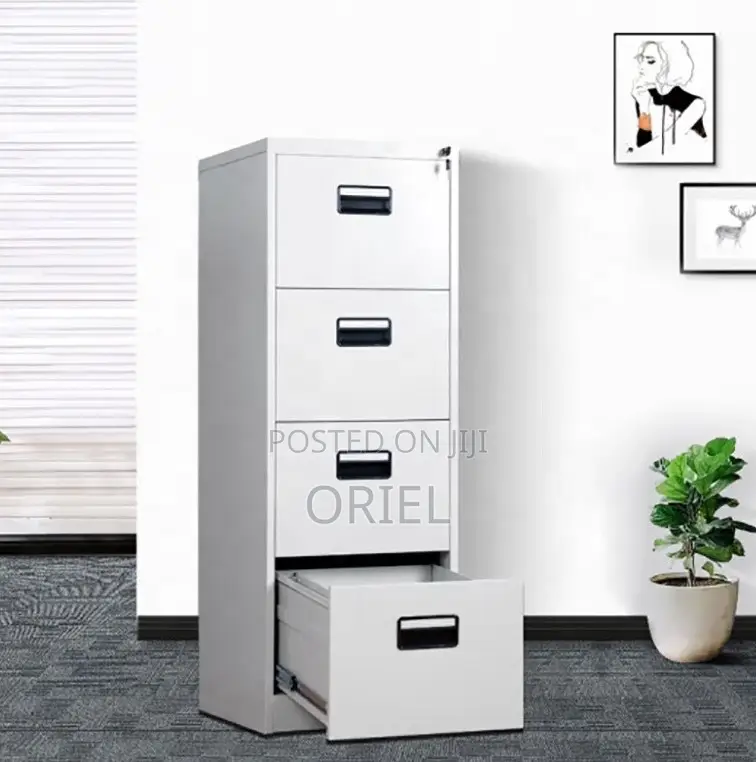 Office Cabinets; Lock Key 4-Drawer Office Filing Storage Unit