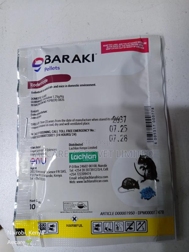 Baraki Rat and Mice Pellets Bait Rodenticide 10grams