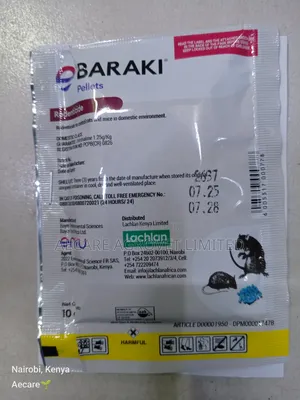 Baraki Rat and Mice Pellets Bait Rodenticide 10grams