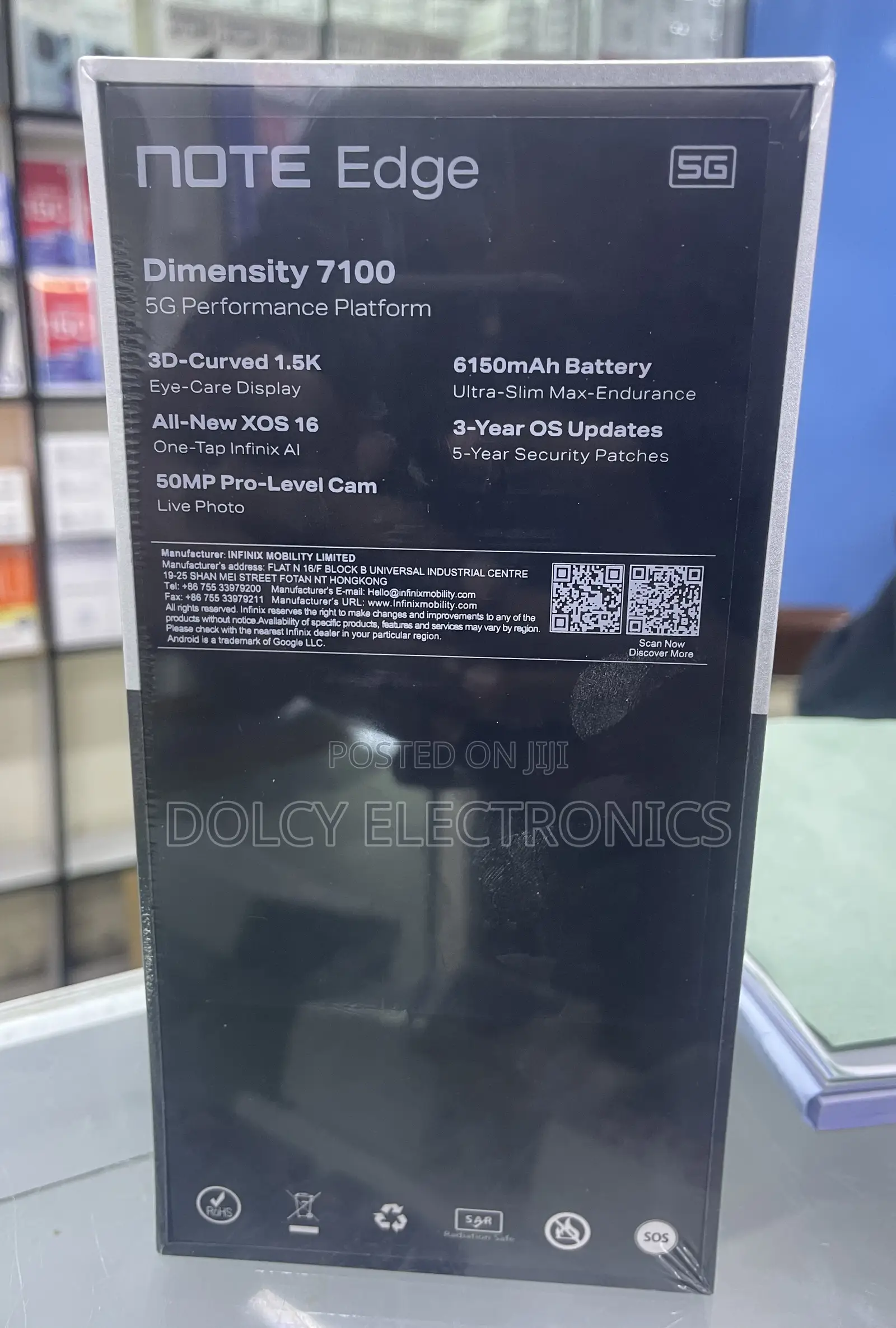 New Infinix Note Edge 256 GB Black