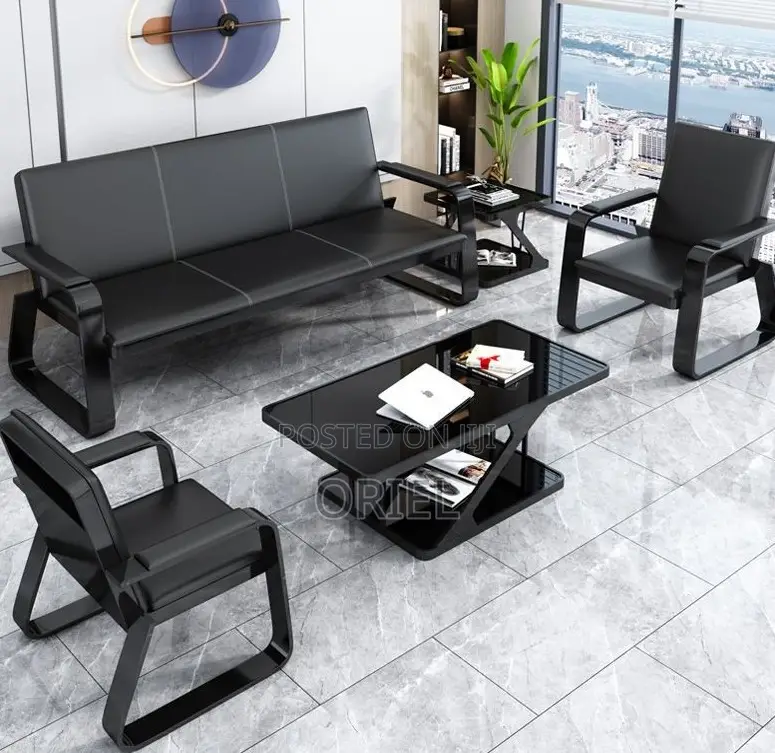 Office Sofas; Kinbor Premium Executive 5-Seater Leather Office Sofa