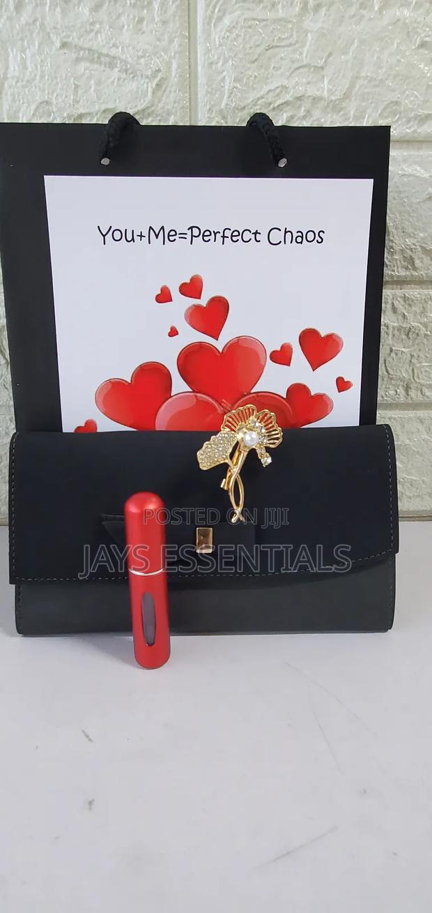 Corporate Chic Valentines Gift-Wallet,Atomizer, Brooch,Card and Bag
