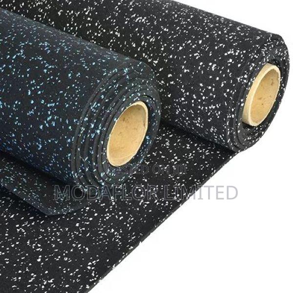 Heavy-Duty Gym Rubber Flooring – 5mm Blue Spot Mat