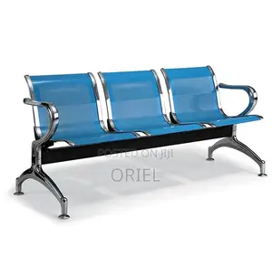 Office Benches; Industrial-Grade 3-Seater Office Metal Bench