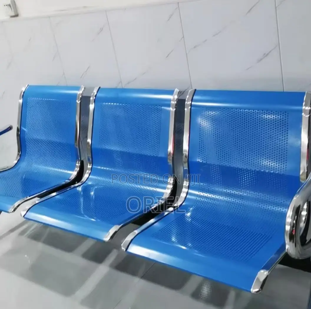 Office Benches; Industrial-Grade 3-Seater Office Metal Bench