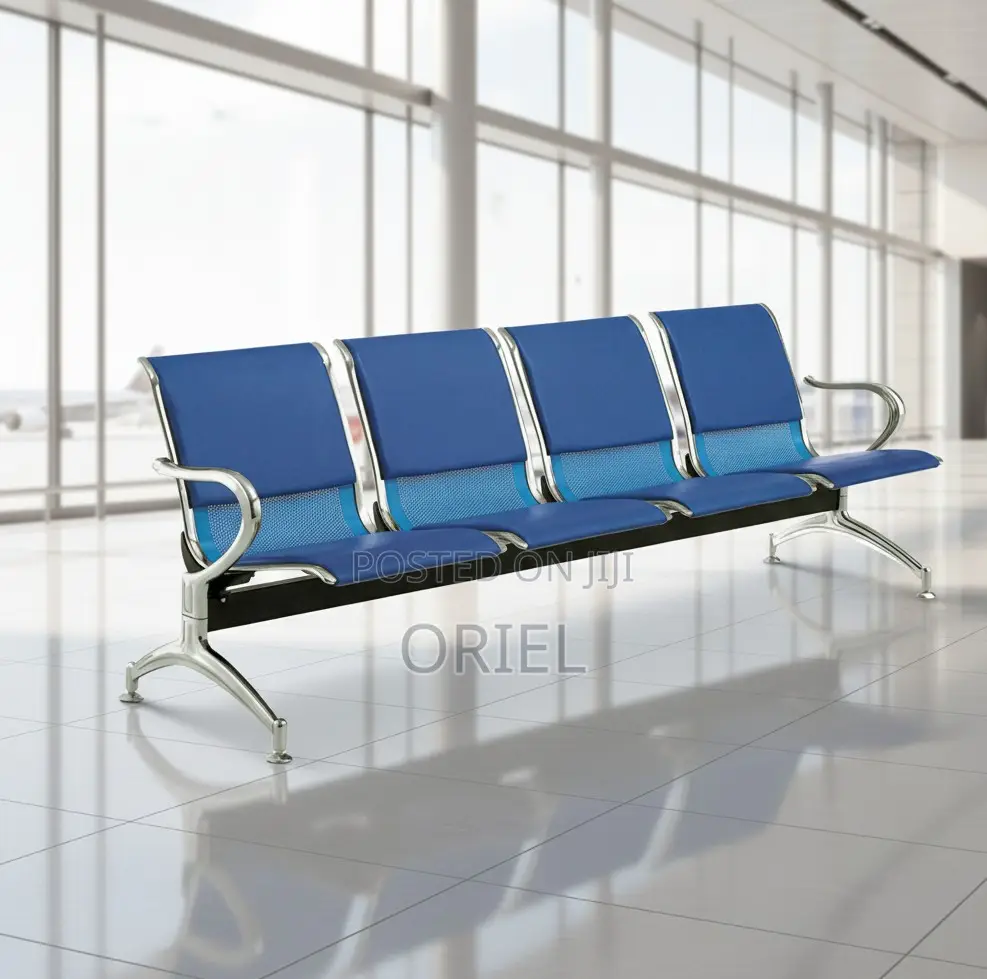 Office Benches; Industrial-Grade 3-Seater Office Metal Bench