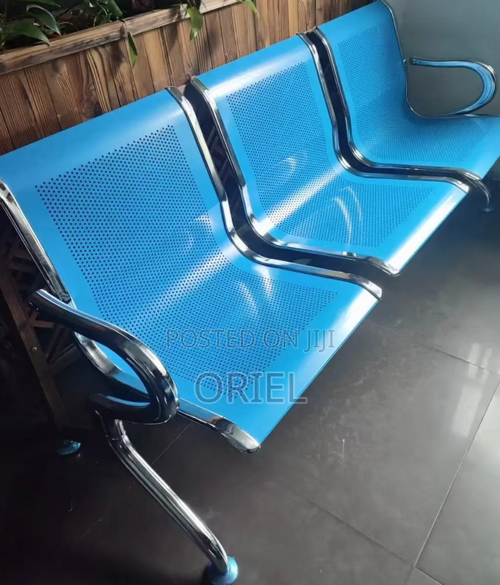 Office Benches; Industrial-Grade 3-Seater Office Metal Bench