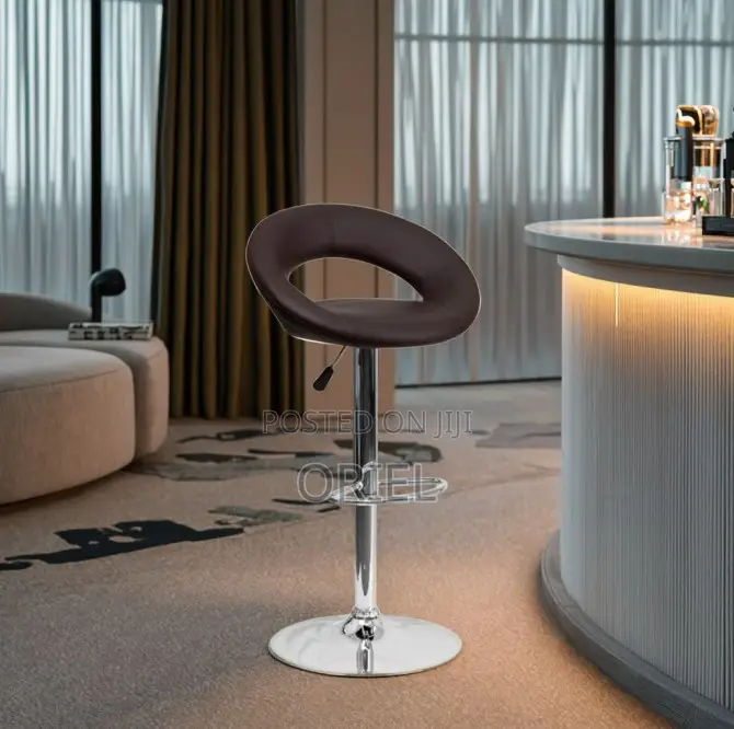 Home Chair; Ergonomic Swivel Leather Home Bar Stool