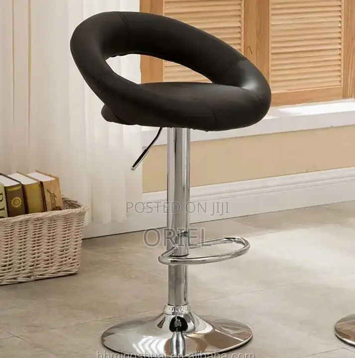 Home Chair; Ergonomic Swivel Leather Home Bar Stool