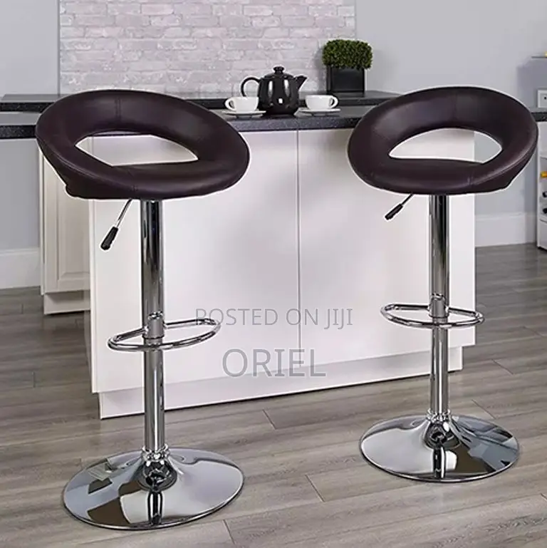 Home Chair; Ergonomic Swivel Leather Home Bar Stool