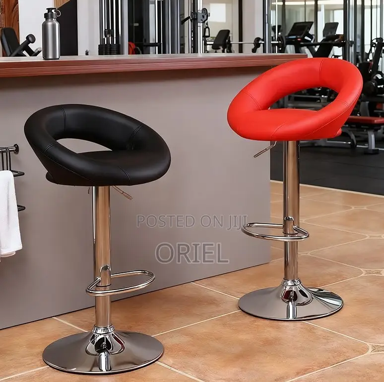 Home Chair; Ergonomic Swivel Leather Home Bar Stool