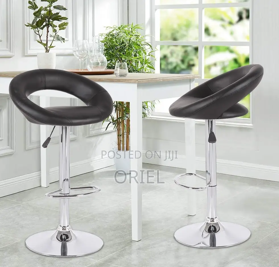 Home Chair; Ergonomic Swivel Leather Home Bar Stool