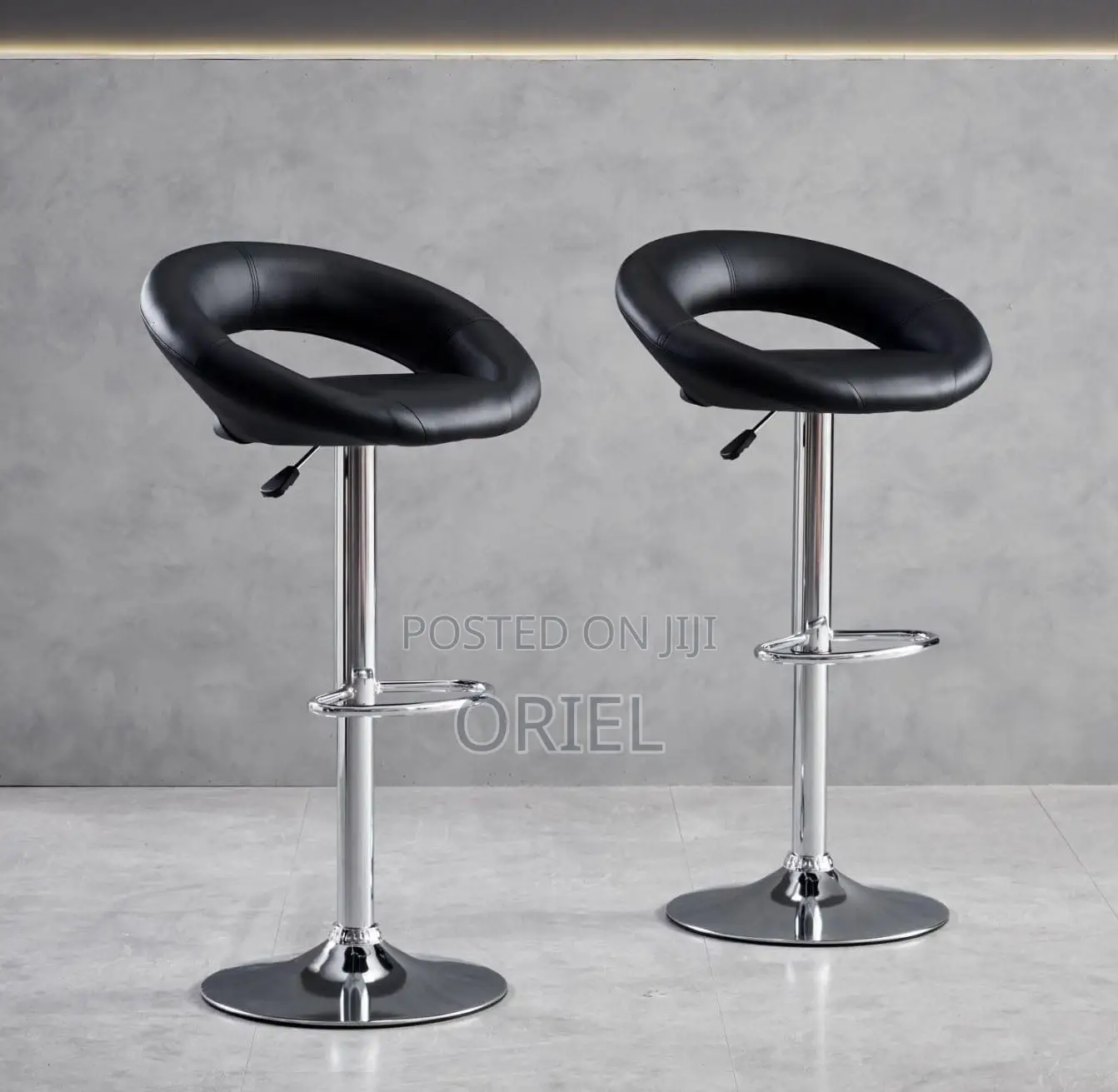 Home Chair; Ergonomic Swivel Leather Home Bar Stool