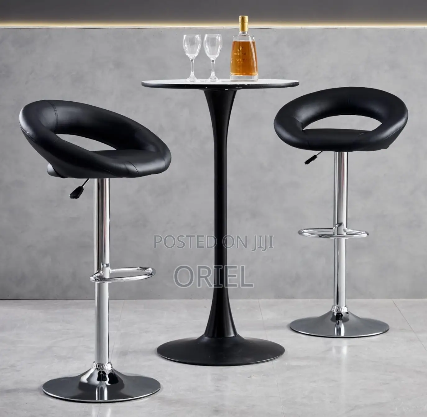 Home Chair; Ergonomic Swivel Leather Home Bar Stool