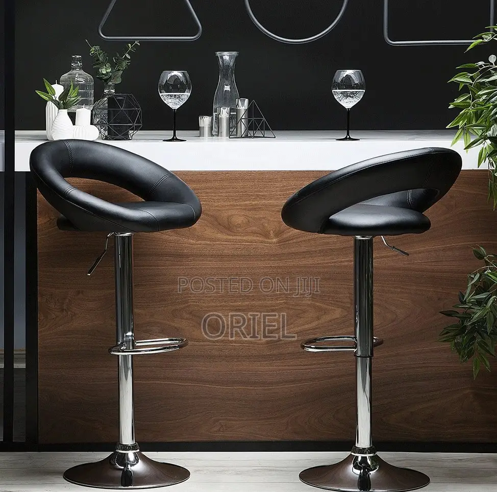 Home Chair; Ergonomic Swivel Leather Home Bar Stool