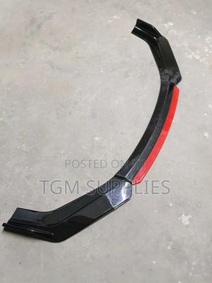 Front Universal Bumper Lip Black Red - main view
