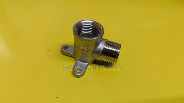 Stainless Steel Wall Plate Elbow 1/2f X 1/2m