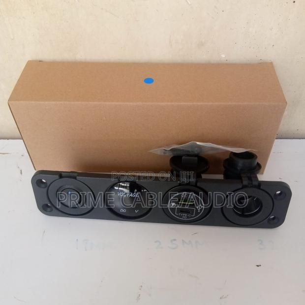 4 in 1 Charger Outlet Socket Panel With Toggle Switch - main view