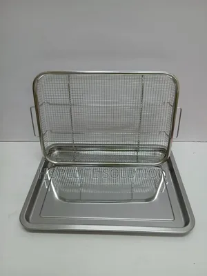 Heat Resistant Stainless Steel French Fries Basket + Tray