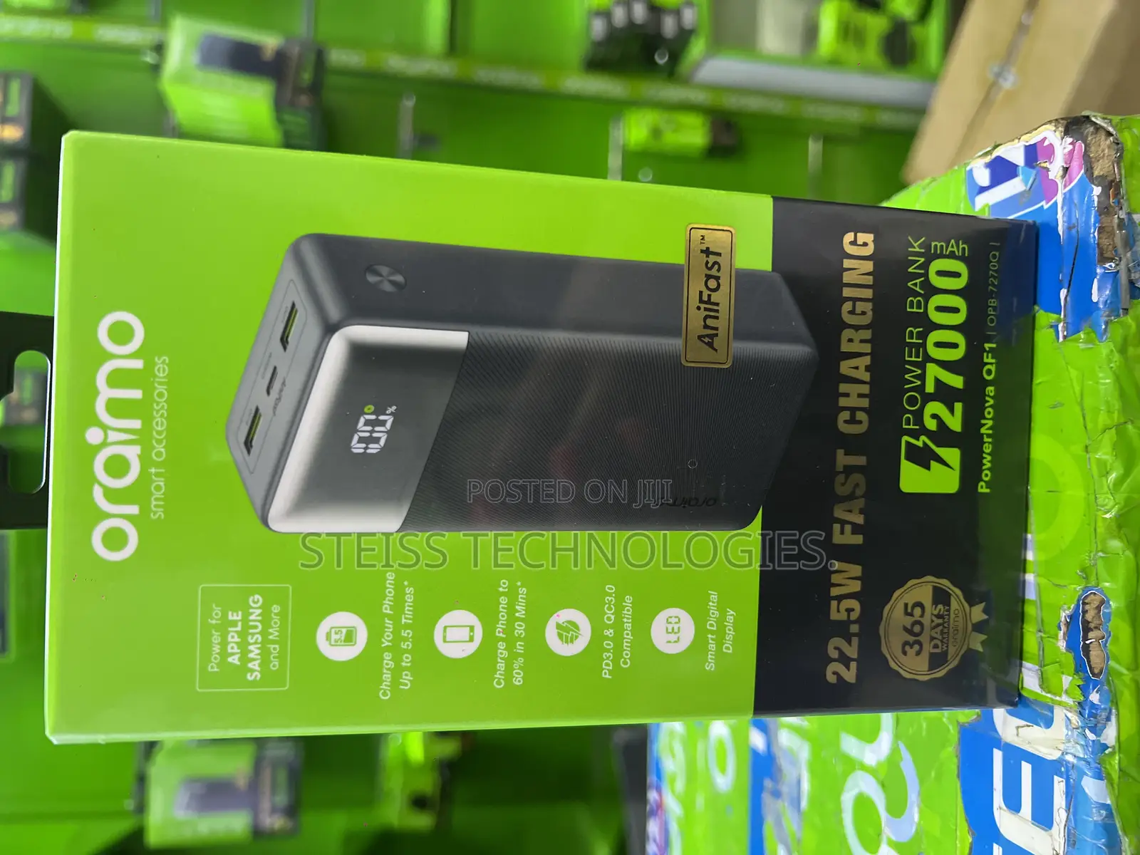 22.5w Oraimo 27000mah Powerbank.