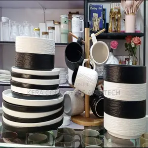 Available 24pcs Rock Glazed Ceramic Dinneer Setelegant Porcelain