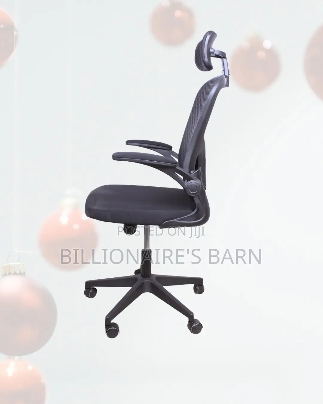 Grey Ergonomic Work Chair • Stable Base, Space-Saving Arms