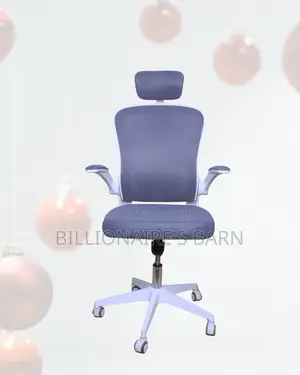 White Ergonomic Work Chair |Executive Finish, Flip-Up Arms Convenience