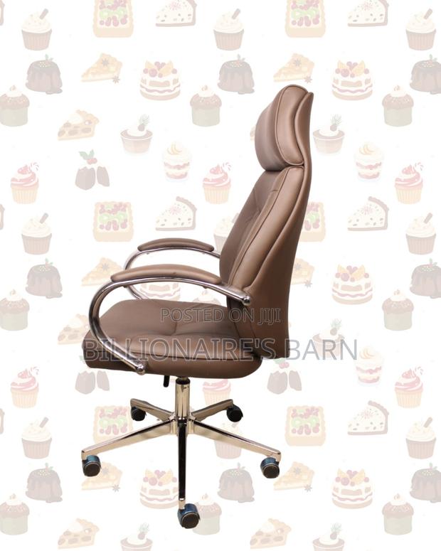 Executive Leather Chair • Comfort Meets Style, Chrome Base Stability - thumbnail 2