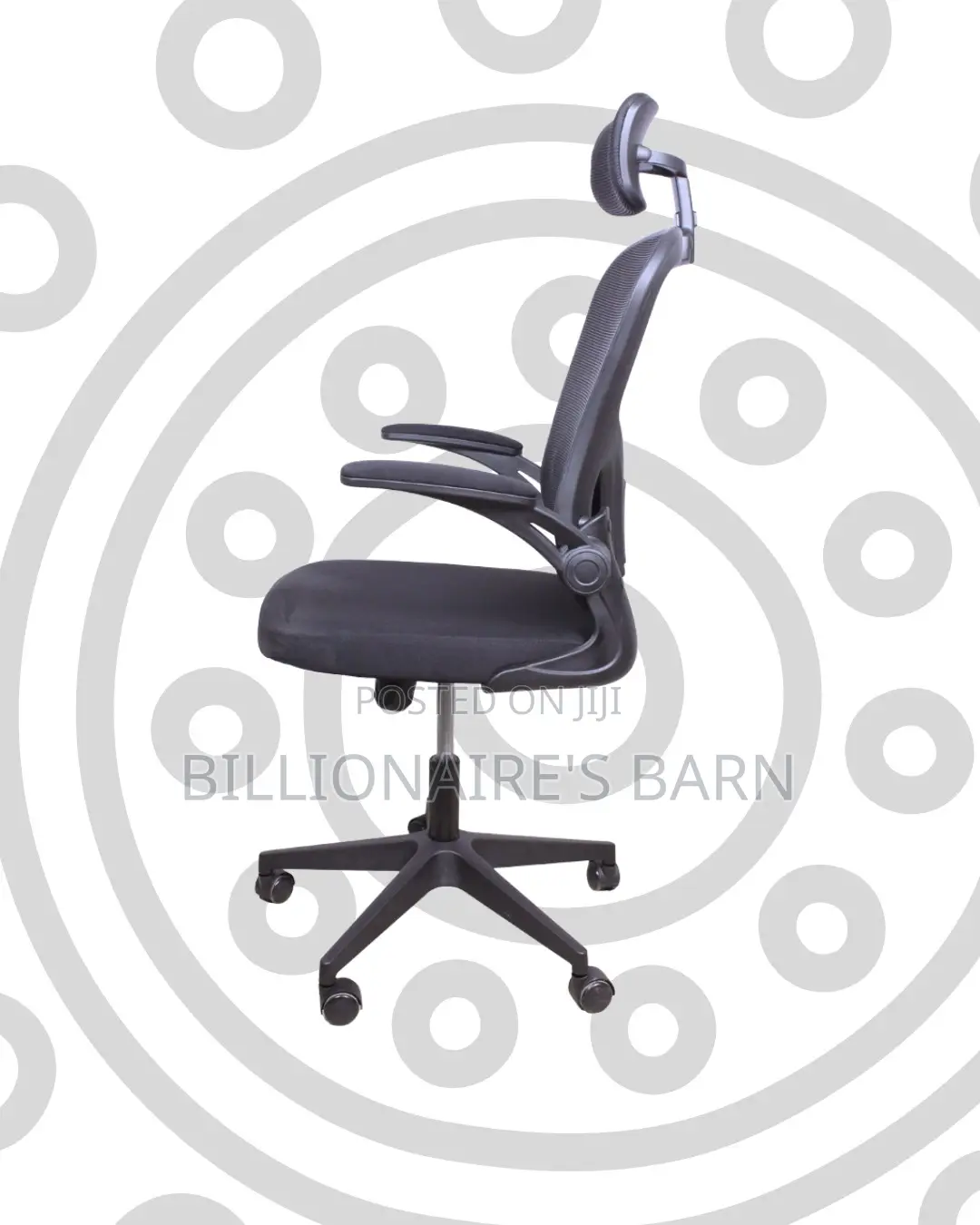 Flip-Up Arms Office Chair for Small Desks | Smooth Movement