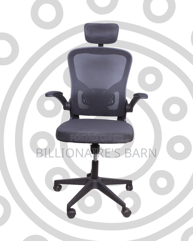 Flip-Up Arms Office Chair for Small Desks | Smooth Movement - thumbnail 2