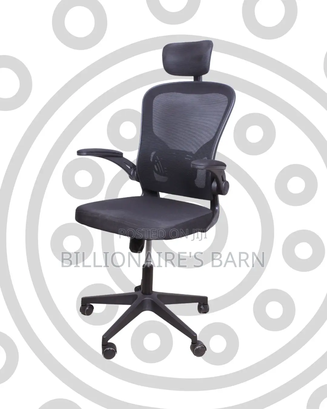 Flip-Up Arms Office Chair for Small Desks | Smooth Movement