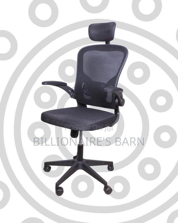 Flip-Up Arms Office Chair for Small Desks | Smooth Movement - thumbnail 3