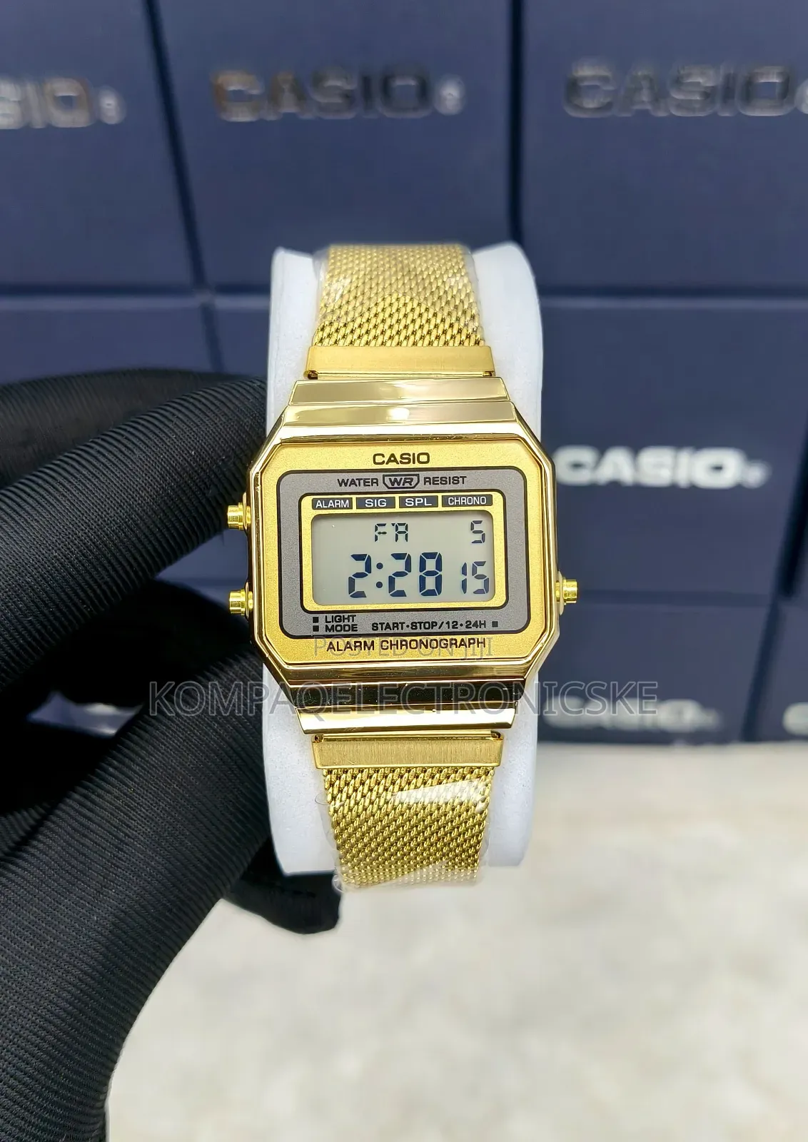 Casio Digital Unisex Designer Mesh Straps Watches