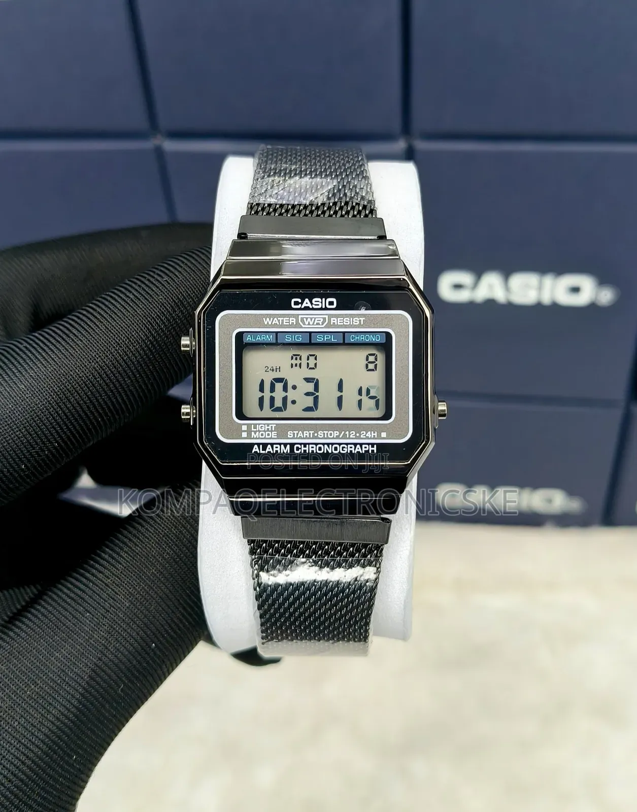 Casio Digital Unisex Designer Mesh Straps Watches