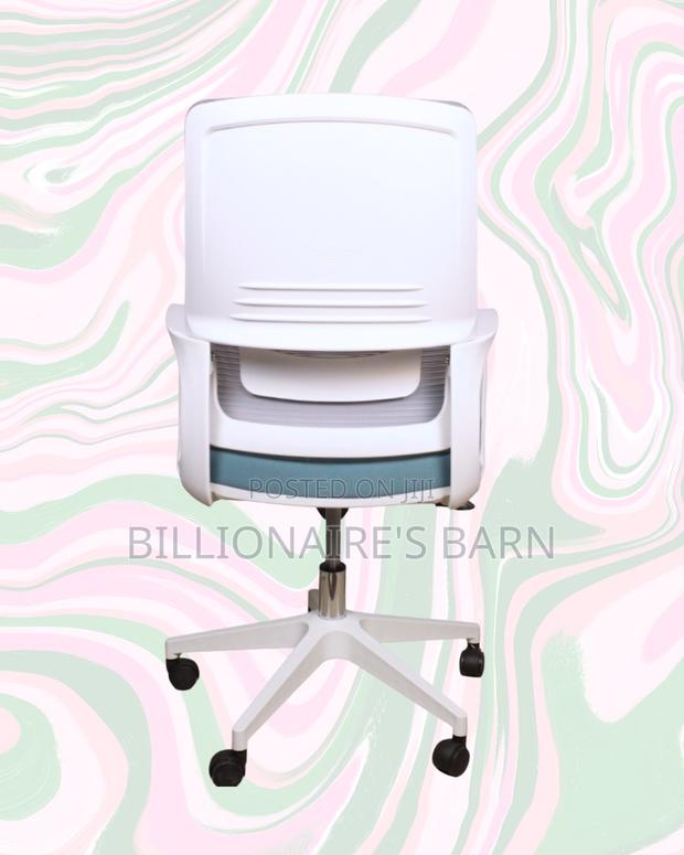 White Mid-Back Mesh Office Chair | Clean Look, Lumbar Support Built-In