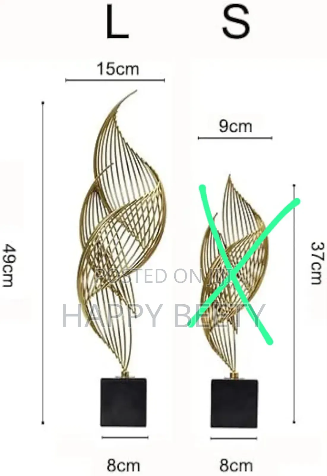 Modern Metal Sculpture for Office/Home Decor