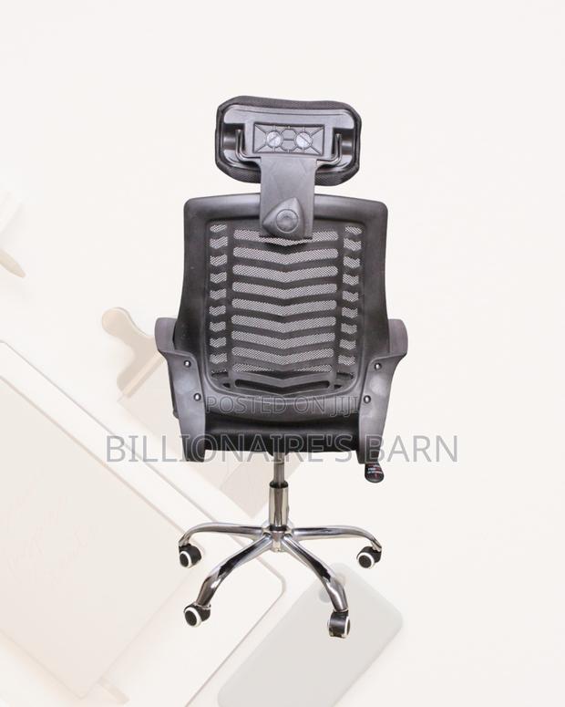 Secretarial Work Chair With Mesh Back — Posture Support, Headrest - thumbnail 4