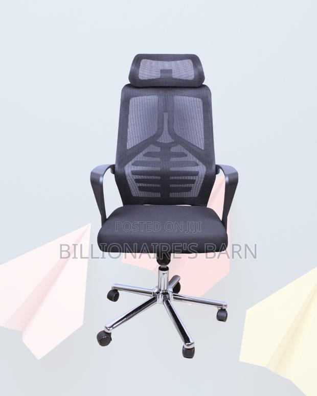 High-Back Mesh Task Chair for Work | Space-Saving Fit - thumbnail 3