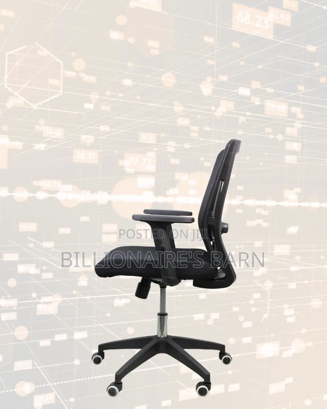 Barn Origin Office Chair Mid-Back Nylon Base • All-Day Comfort