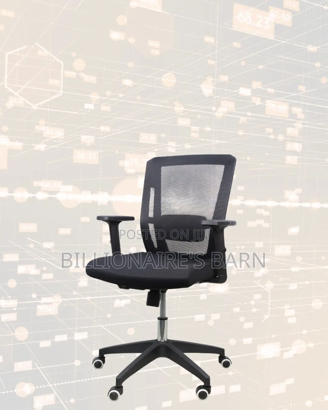 Barn Origin Office Chair Mid-Back Nylon Base • All-Day Comfort